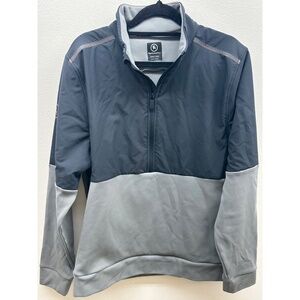 Backcountry Men’s M Hybrid Fleece 1/2 Zip Pullover Black Gray
